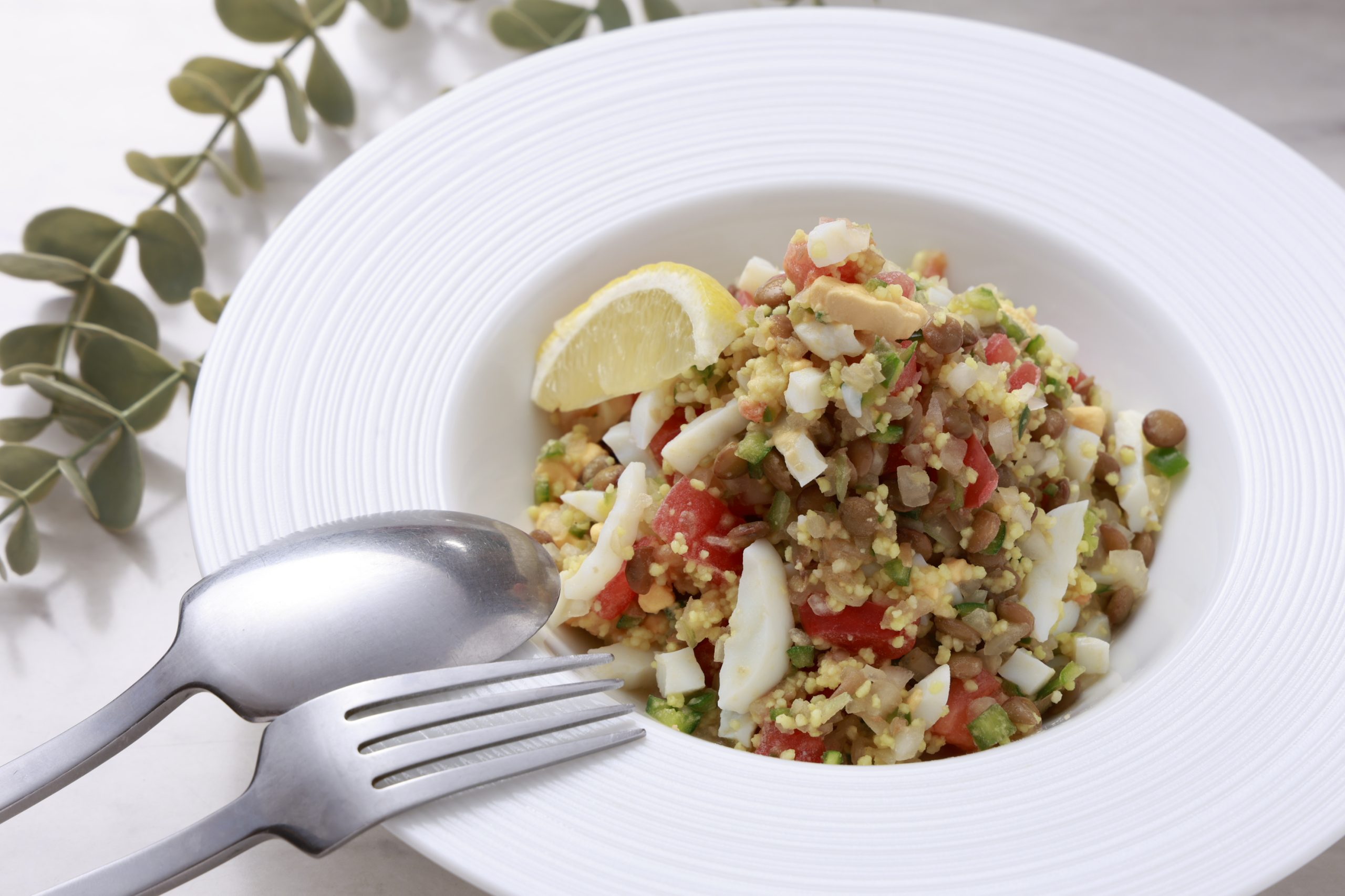 レンズ豆とクスクスのサラダ